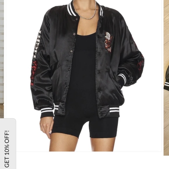 The Laundry Room Coors Light Beer Wolf Varsity Jacket - Black,Bomber Jacket - Picture 10 of 16